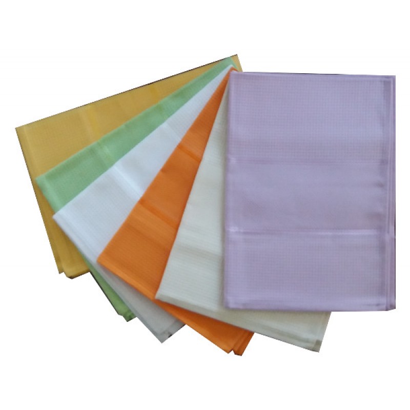 Colored Honeycomb Kitchen Towel with Aida Band